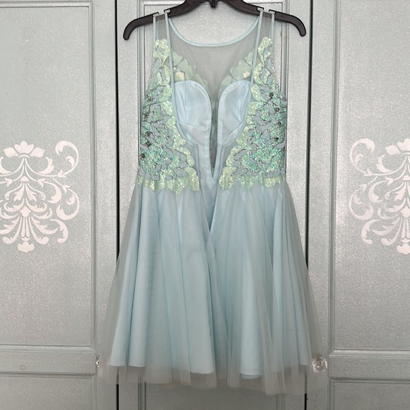 PBasix Black Label Teal Open Back Dress Size 2 (X-Small) - Picture 8 of 10